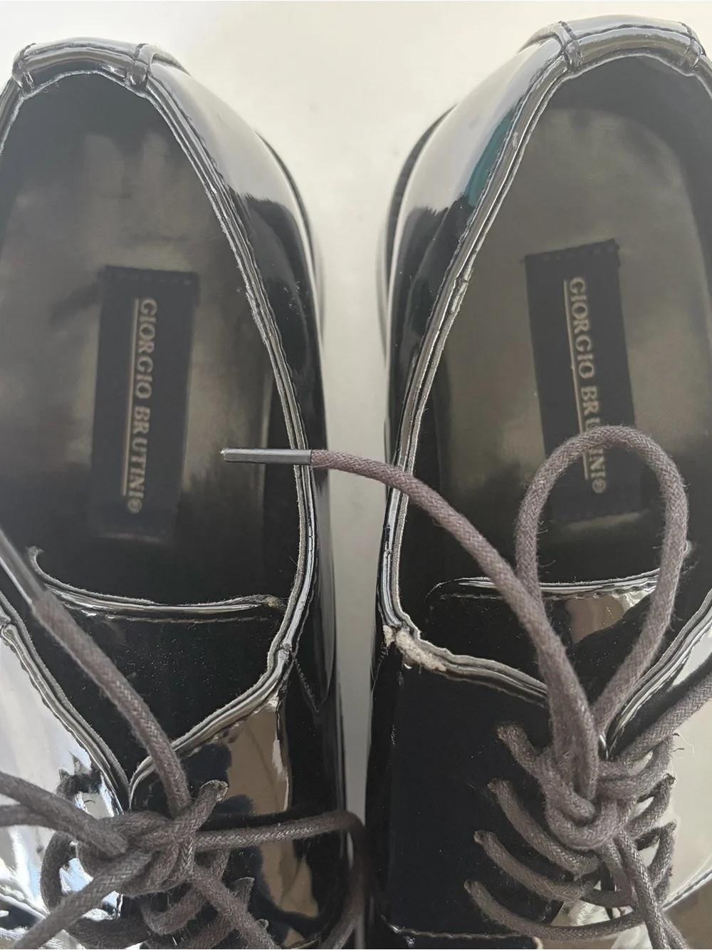 Giorgio Brutini 175881 Men’s 11M Black Patent Tuxedo Formal Dress Shoes Oxford